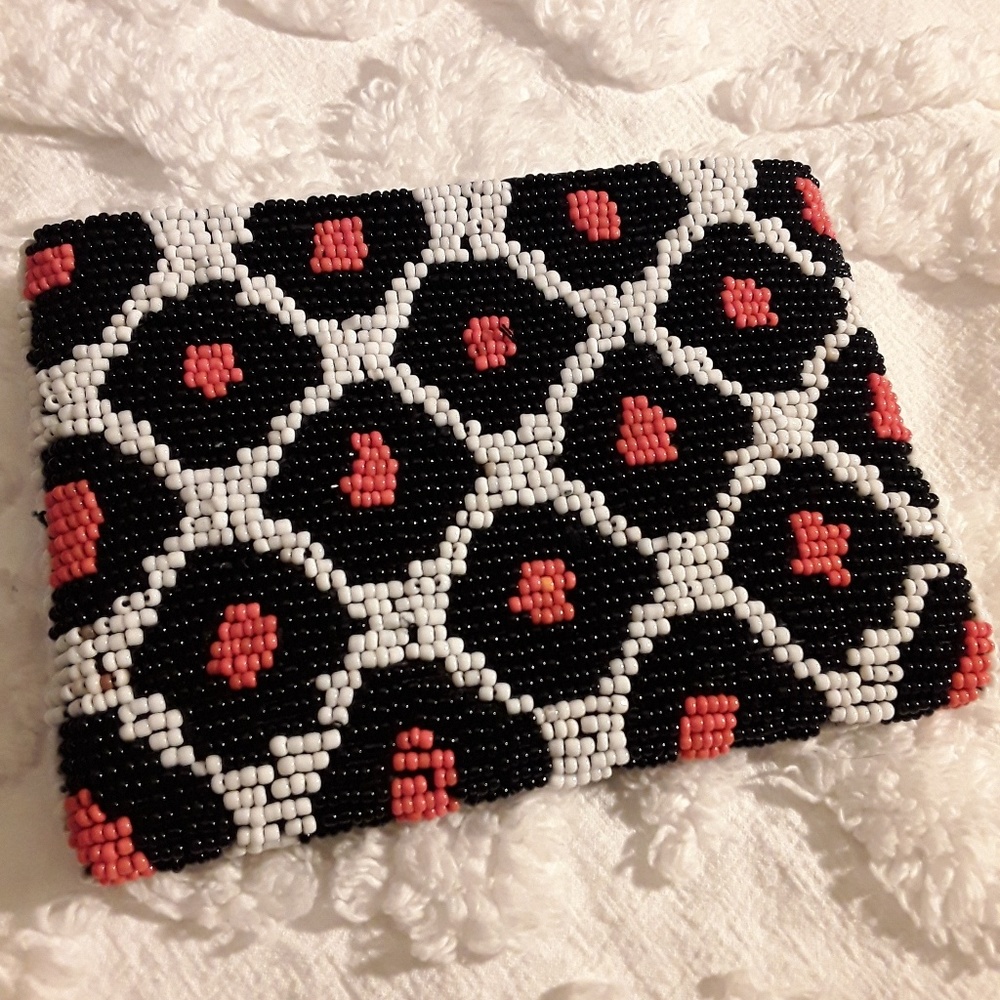 Beaded Cheetah Coin Purse